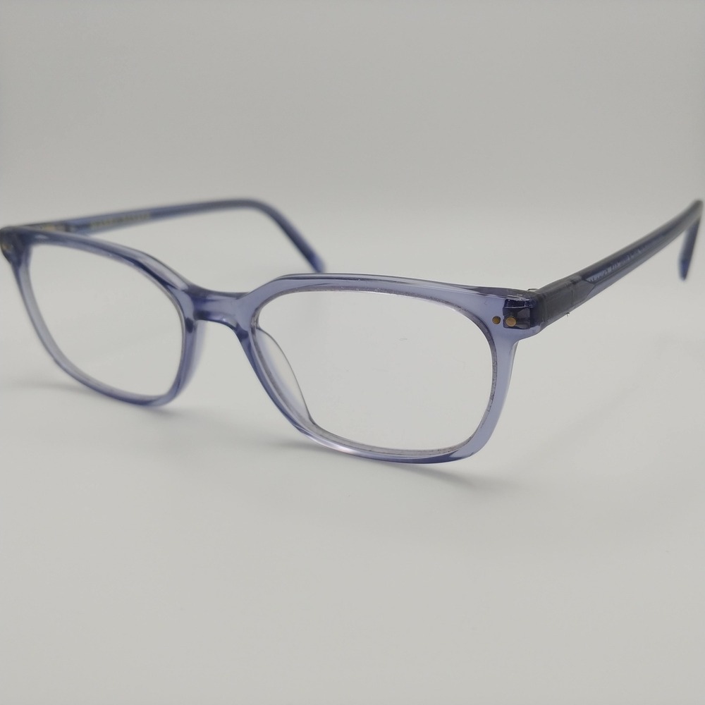 Warby Parker Weathers Eyeglass Frames 52-16-145 Blue Rectangle M 318